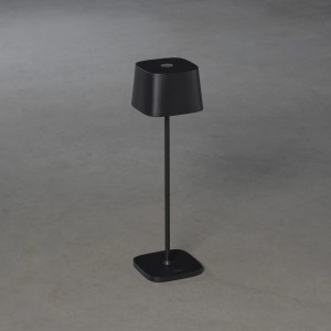 Schwarze Konstsmide LED-Tischleuchte Capri, 36 cm, für Innen und Außen. Dekoleuchte mit Akku.