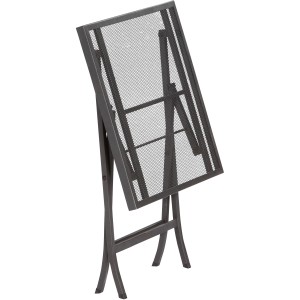 Quadratischer, graphitfarbener Gartentisch Samos von Merxx, 60x60 cm, klappbar.