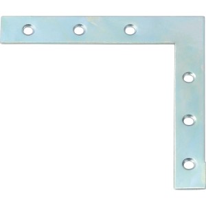 Flacher, verzinkter Eckwinkel 100x100x15 mm für leichte Holzverbindungen.