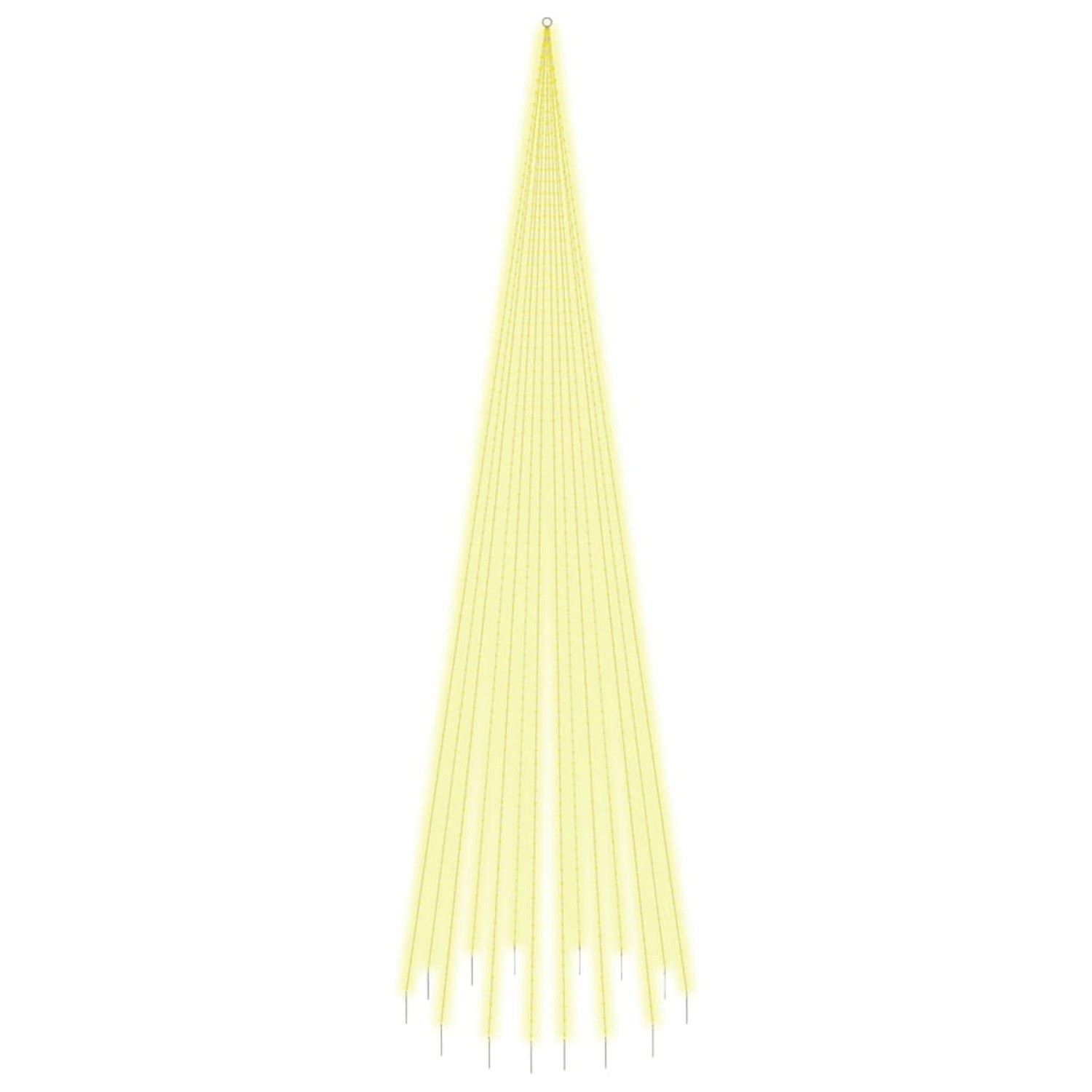 vidaXL LED-Weihnachtsbaum für Fahnenmast Warmweiß 1134 LEDs 800 cm 343530