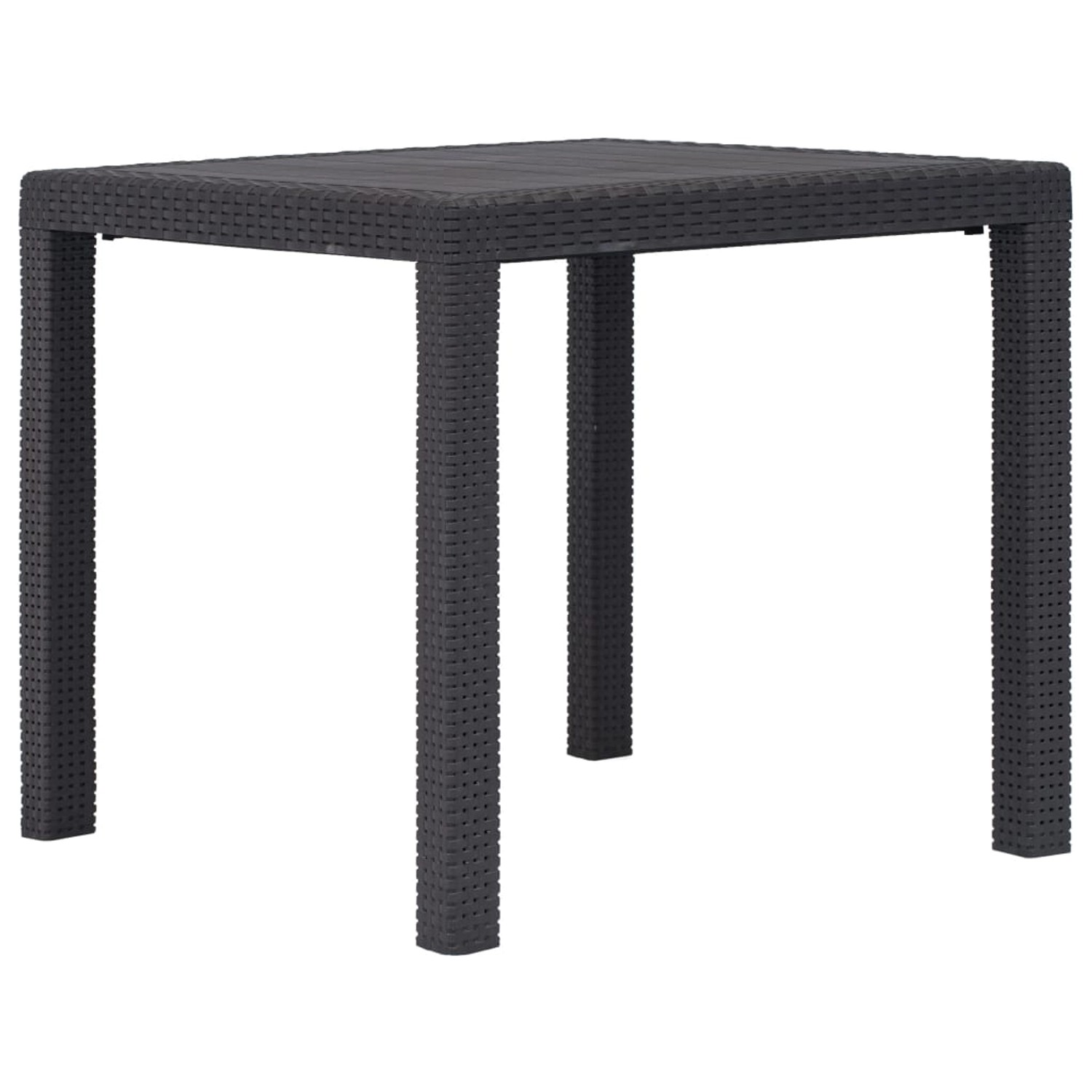 vidaXL Gartentisch Braun 79x79x72 cm Kunststoff Rattan-Optik 45603 günstig online kaufen