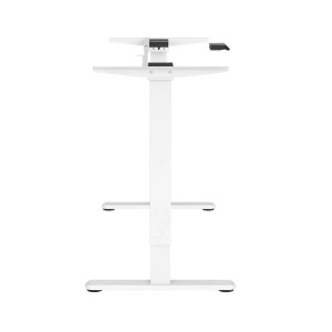 Weißes, elektrisch höhenverstellbares Svita Dobon Schreibtischgestell aus Metall für ergonomisches Arbeiten.