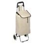 Relaxdays Einkaufstrolley Polyester Kunststoff Beige Klappbar Wasserabweisend 92,5 cm x 42 cm x 28 cm 1,4 kg