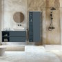 Ideal Standard Ceratherm T25+ Duschsystem in Schwarz Matt mit Regendusche und Handbrause.