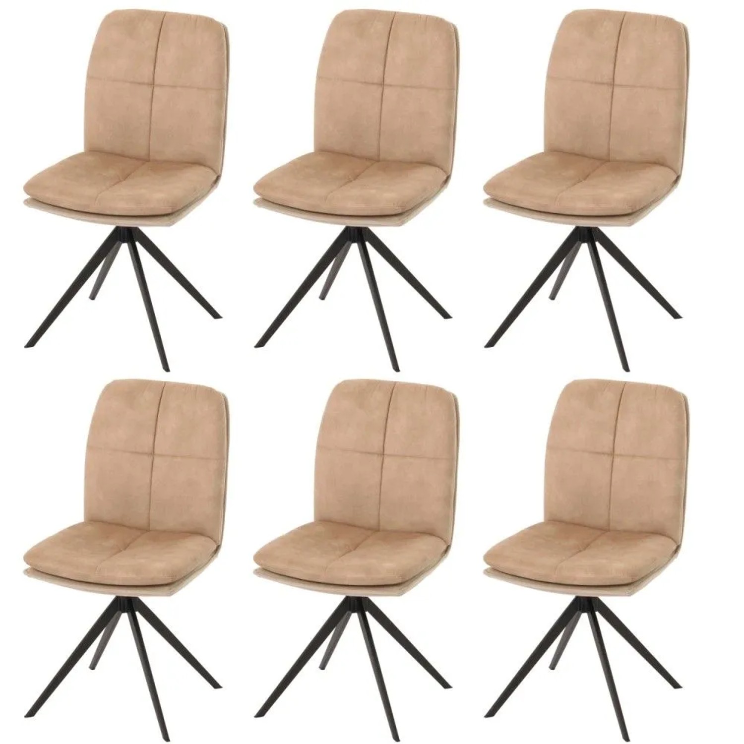 MCW Esszimmerstuhl M68 6er-Set Beige