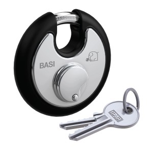 BASI Schlaufenkabel Set mit Rundbügelschloss und Schlüssel für Fahrräder.