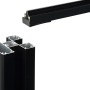 Detailaufnahme: Schwarzes Zubehör-Set für WPC-Hochbeet, Steckmodule aus Kunststoff.