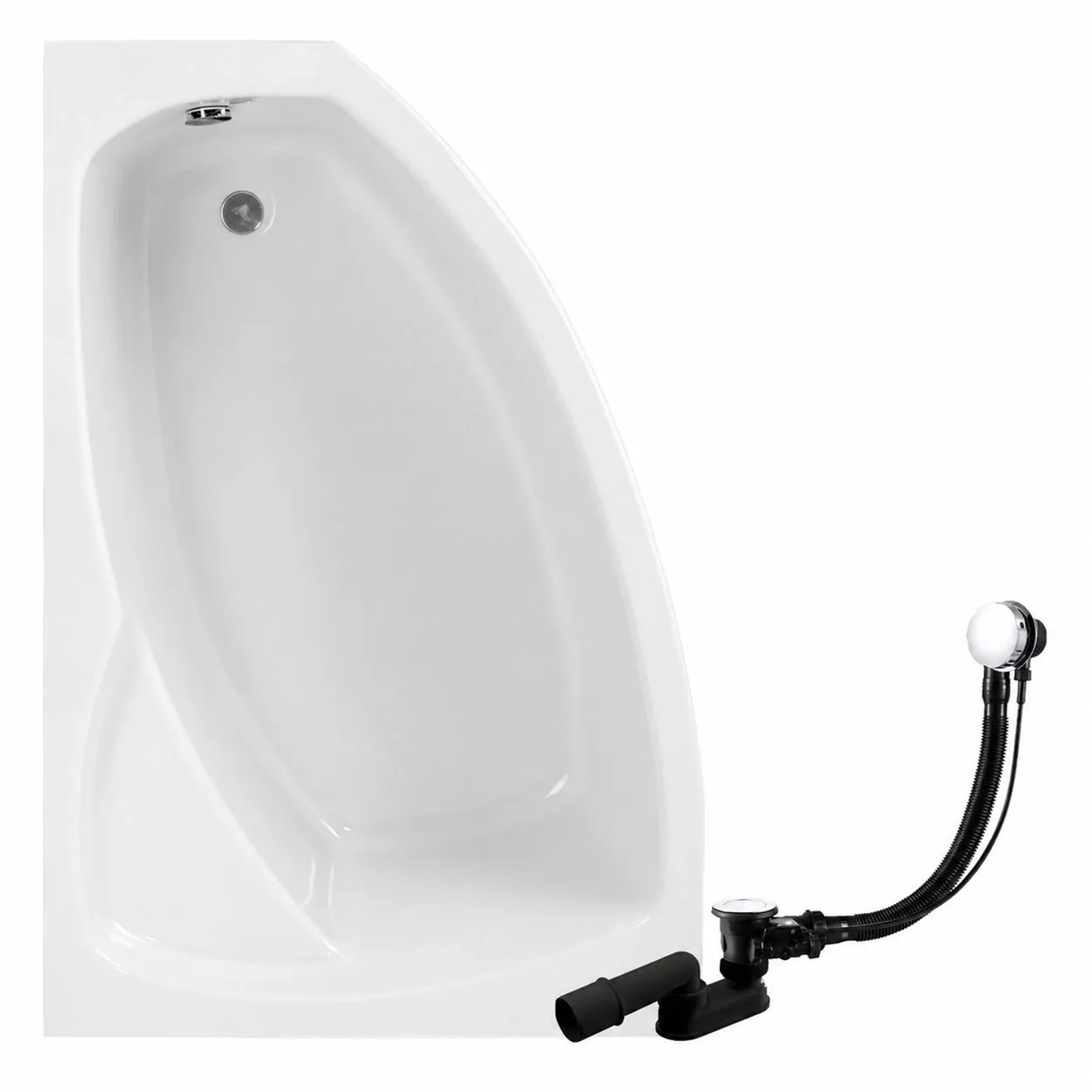 KOLMAN Badewanne Eckwanne 150 x 100 Cm Links Inkl. Ablauf Und Füße