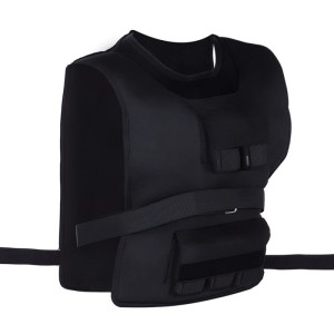 Schwarze HOMCOM Gewichtsweste aus Oxford-Stoff, einstellbar, für Sport & Fitness Training.