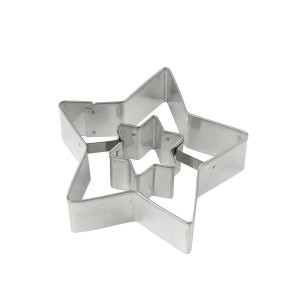 Zenker Ausstecher Linzer Stern, 68x65mm, aus Weißblech für Weihnachtsplätzchen.