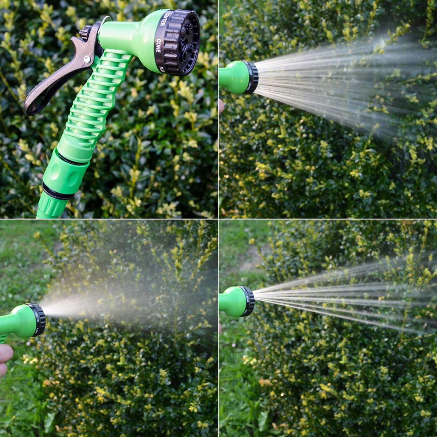 eyepower Flexibler Gartenschlauch mit Brause und AnschlussStück 30 m