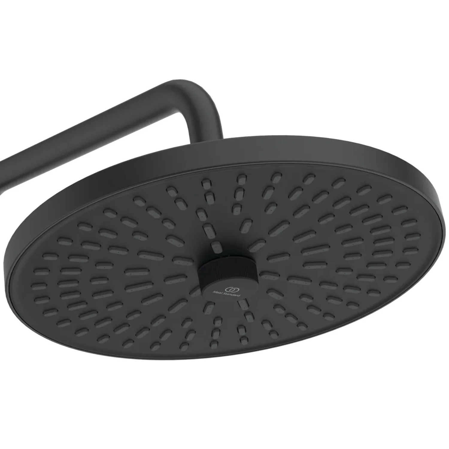 Ideal Standard Regendusche A7212XG Ceratherm T25+ in Schwarz Matt, Detailaufnahme der Brause.
