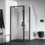 Schwarzes Ideal Standard Wand-WC Connect Air mit AquaBlade Technologie in modernem Bad.