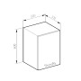 Vicco Hängeschrank R-Line, 30 cm, Anthrazit/Weiß, Landhausstil. Küchenschrank mit Griff und Maßangaben.