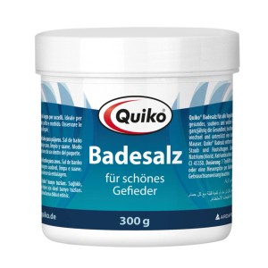 Quiko Badesalz 300g für Ziervögel: Badezusatz für sauberes und weiches Gefieder.