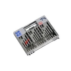 LUX Bohrersatz Kombi 24-teilig im Koffer: Stein-, Holz-, Metallbohrer & Schraubbits.