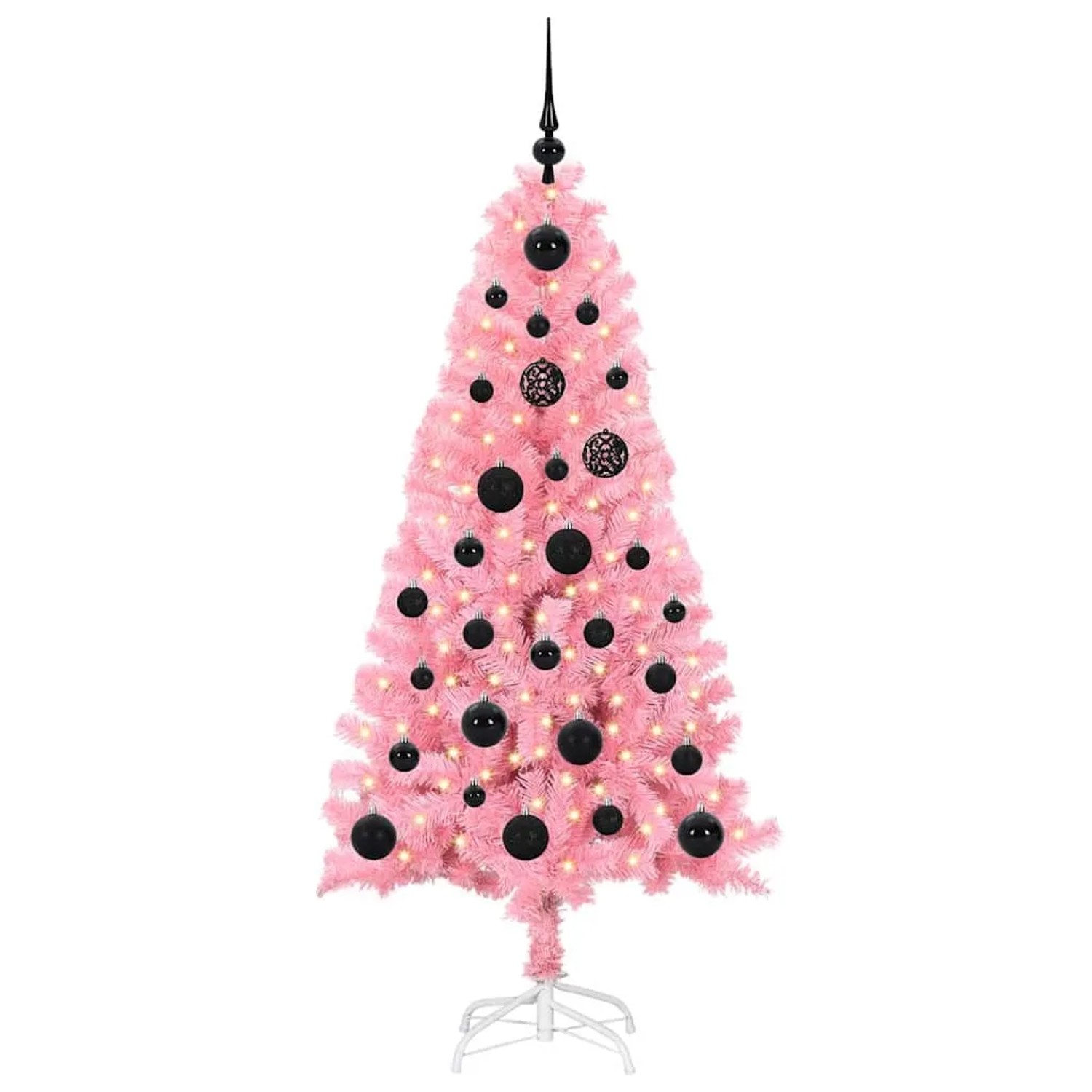 vidaXL Weihnachtsbaum mit 150 LEDs mit Ständer Rosa 150 cm PVC 3396417