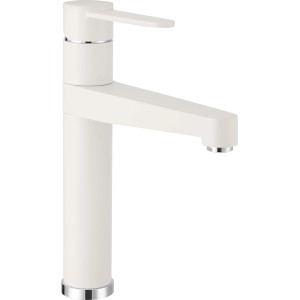 Weiße baliv Küchenarmatur KI-1211, Einhebelmischer mit hohem, schwenkbarem Auslauf.