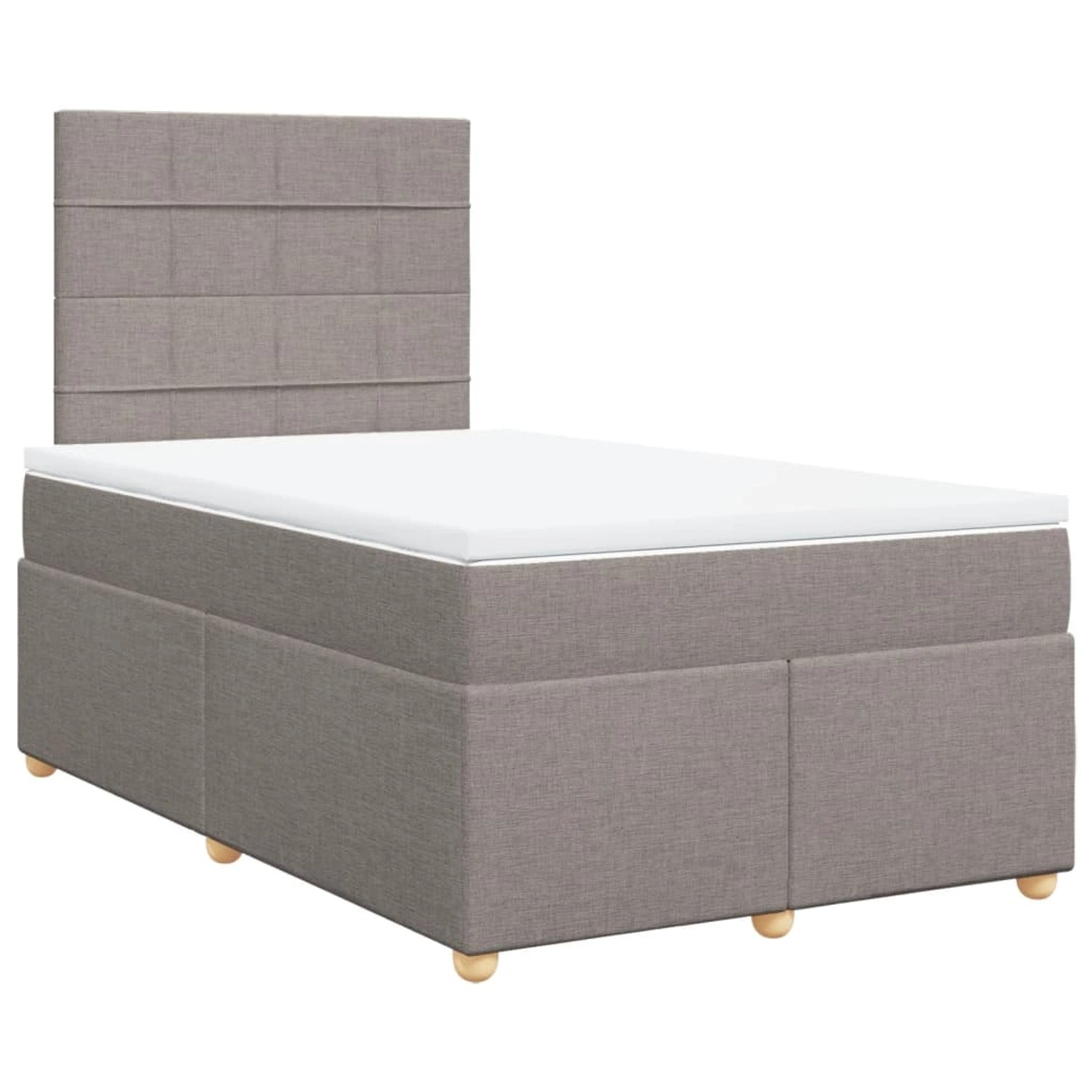 vidaXL Boxspringbett mit Matratze Taupe 120x190 cm Stoff 3291223 günstig online kaufen