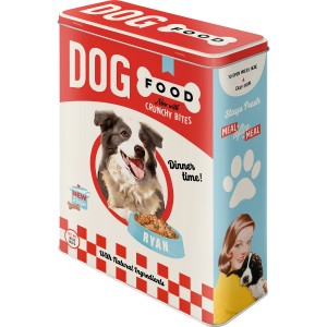 Nostalgic-Art Vorratsdose Dog Food XL aus Metall mit Hunde-Motiv für Trockenfutter.