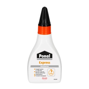 Ponal Express Holzleim 60g, transparent, für schnelle und wasserfeste Verleimungen im Innenbereich.