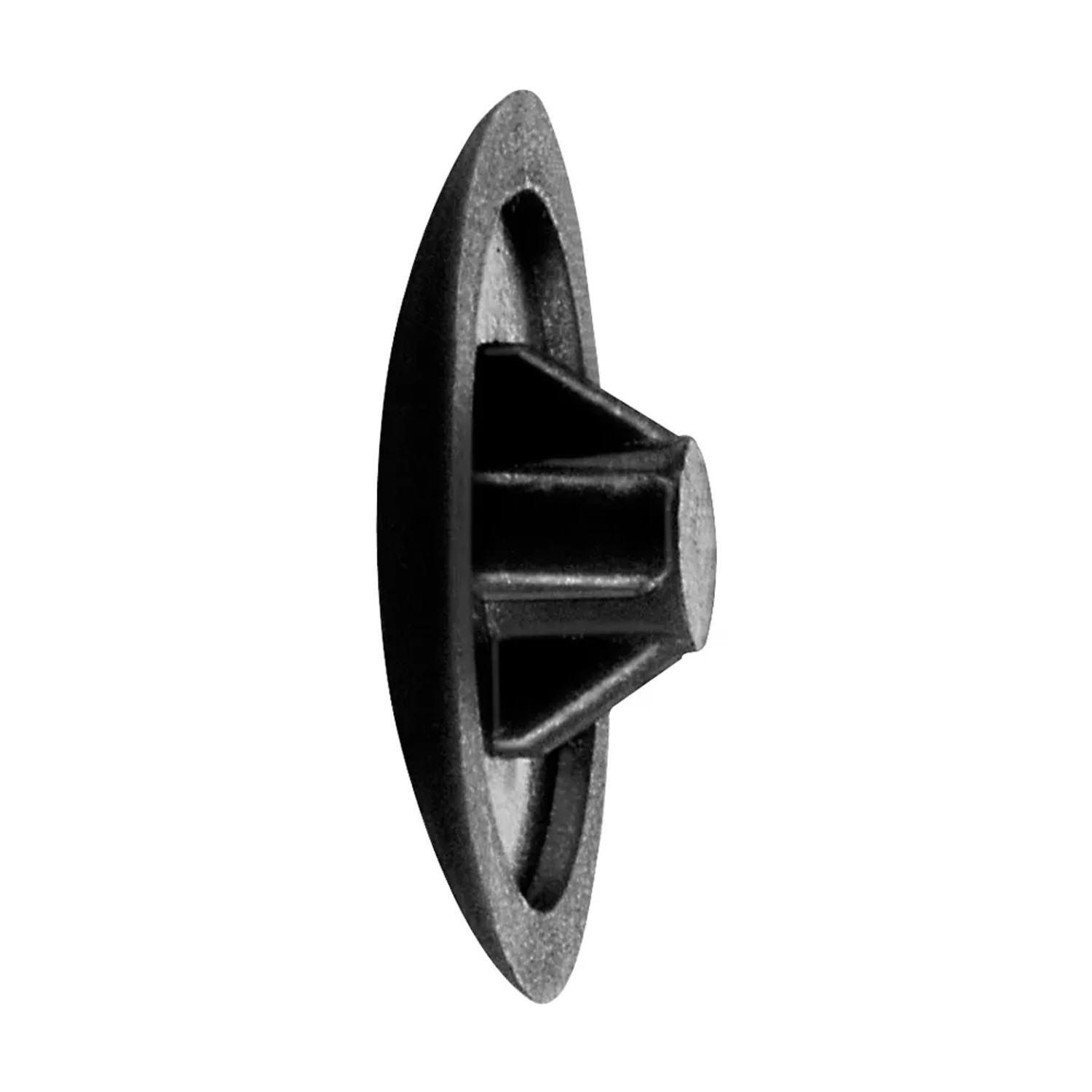 Schwarze Spax Zierkappe aus Kunststoff für Möbelschrauben, 25 Stück.