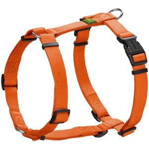 Orangefarbenes Hunter Hundegeschirr Vario Rapid Gr. M-L aus Nylon mit Steckverschlüssen.