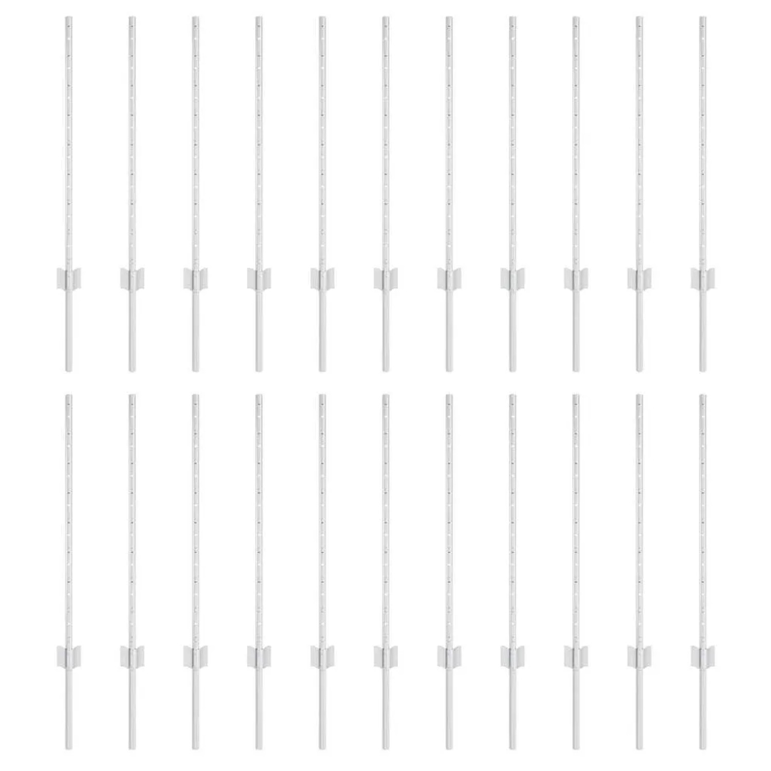 vidaXL Zaunpfosten 22 Stk Silber 120 cm Stahl 3335952 günstig online kaufen