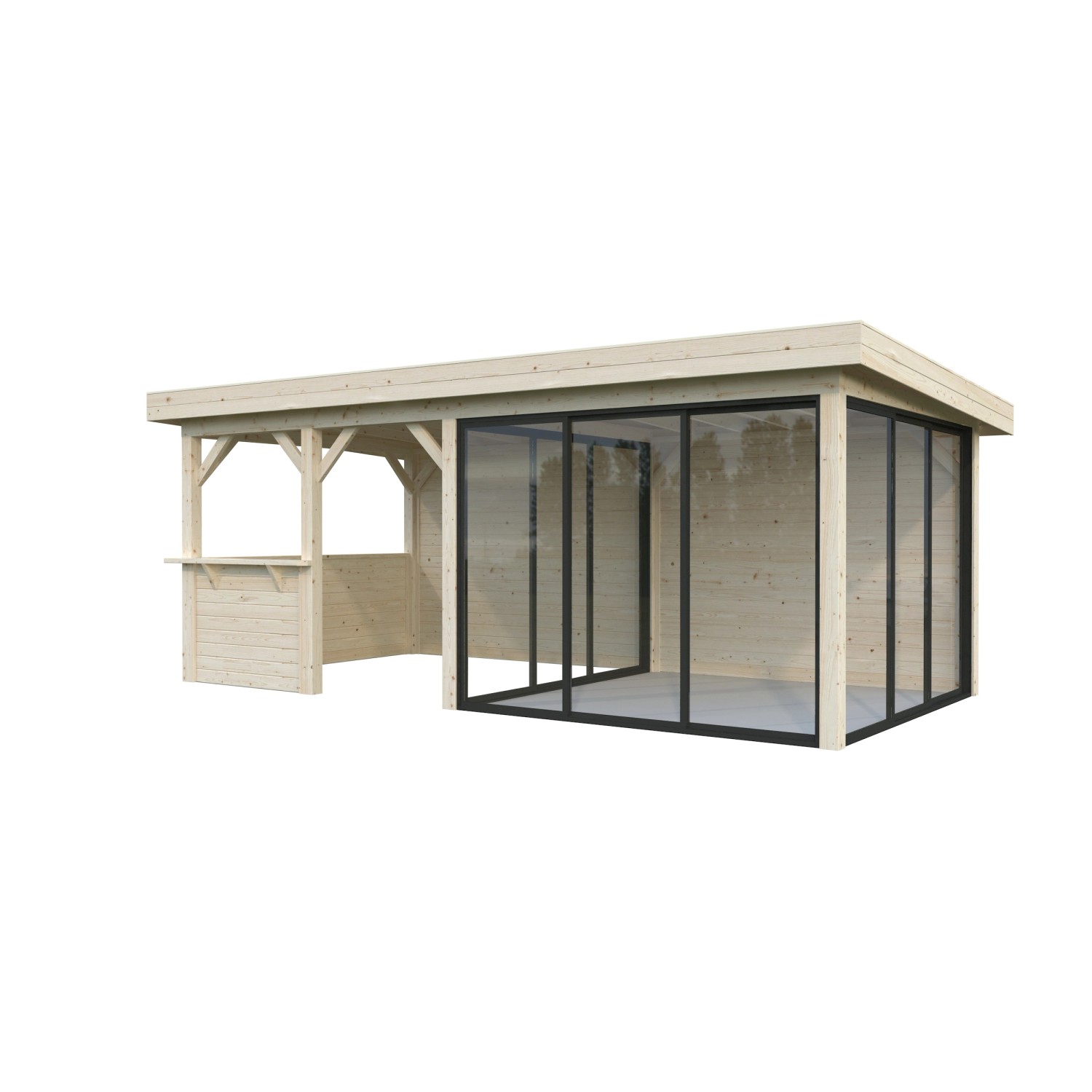 Palmako Pavillon Lenna Set 408 Slide Naturbelassen 588 cm x 300 cm FSC® günstig online kaufen