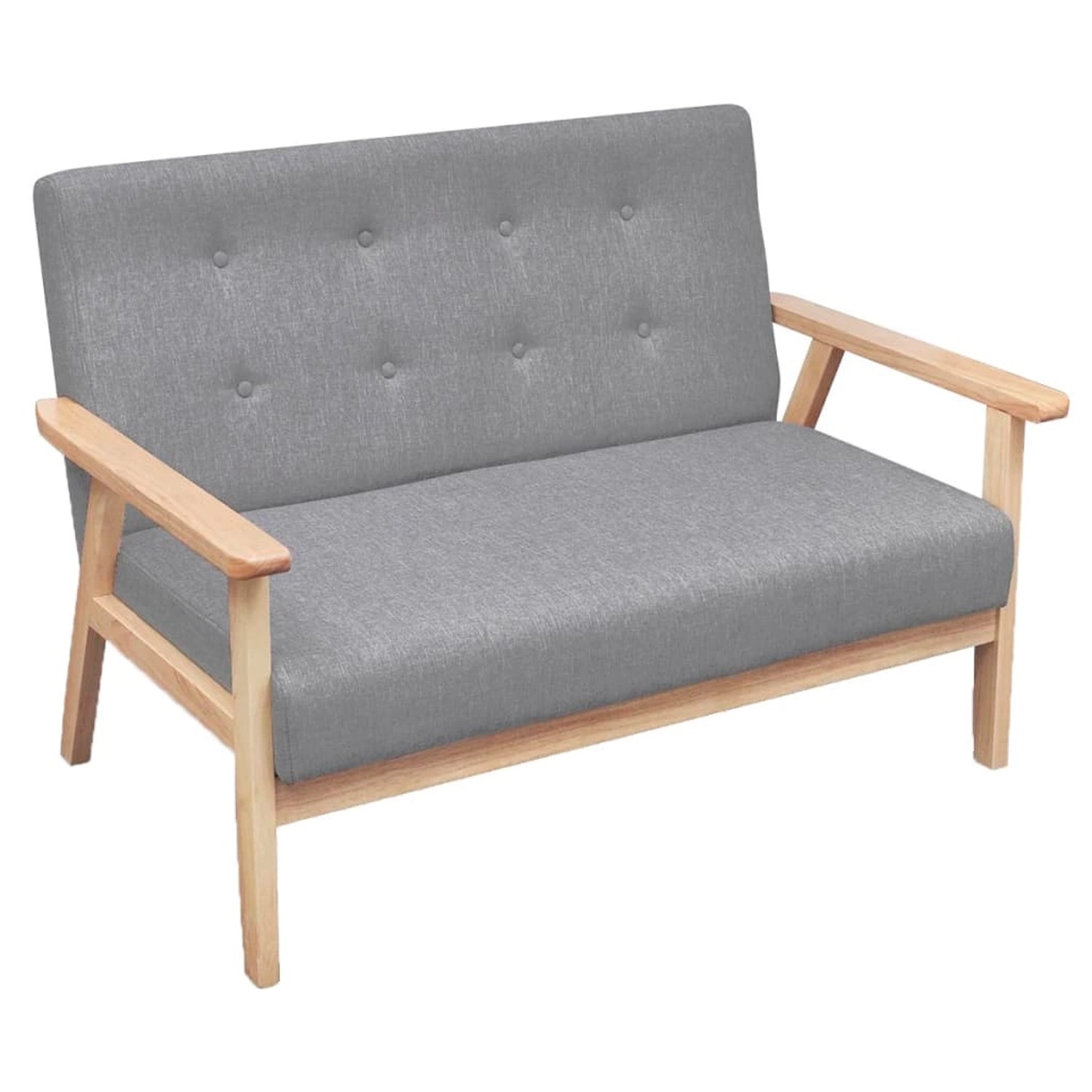 vidaXL Sofa-Set 2-Tlg Stoff Hellgrau Modell 1 günstig online kaufen