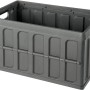 Tontarelli Klappbox Cargo, 62 l, Graphit, mit Deckel. Faltbare Aufbewahrungsbox aus Kunststoff.