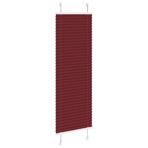 Bordeauxrotes Plissee aus Polyester, 40x100 cm, für Fenster. Bietet Sicht- und Sonnenschutz.