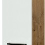 Flex-Well Oberschrank Vintea, 30 cm, Magnolie/Lancelot Oak, Küchen-Hängeschrank mit Tür und schwarzem Griff.