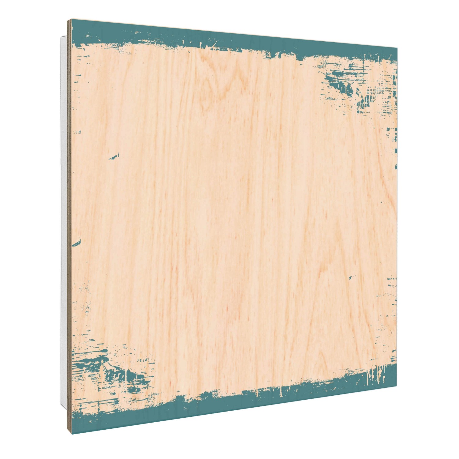 Banjado Schlüsselkasten mit Holzfront 30x30cm Weiß Scharnier Links 50 Haken günstig online kaufen