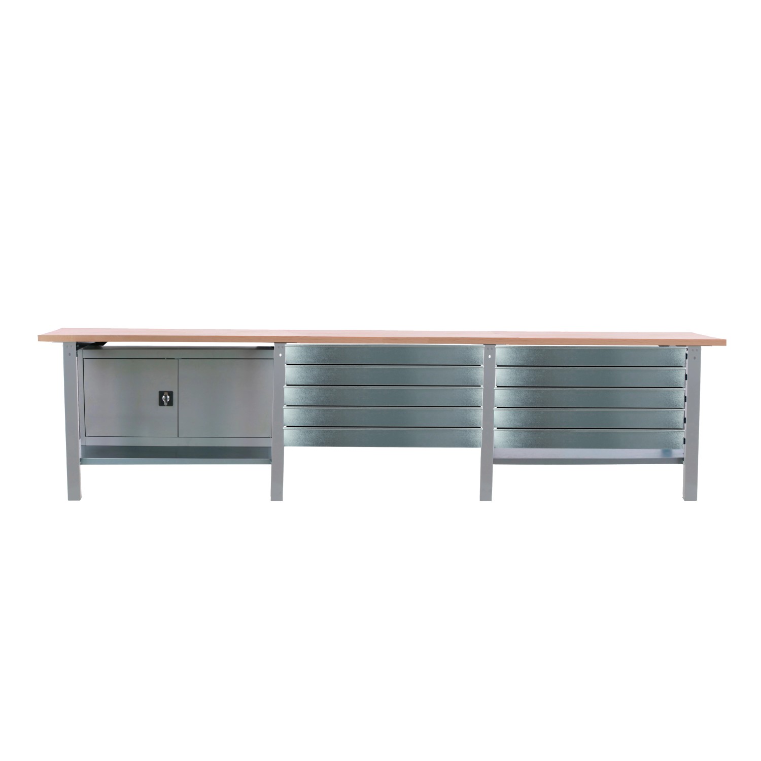 PROREGAL Werkbank BUFFALO WOOD Mit 10x Schublade Und Schrank HxBxT 86,5x300 günstig online kaufen