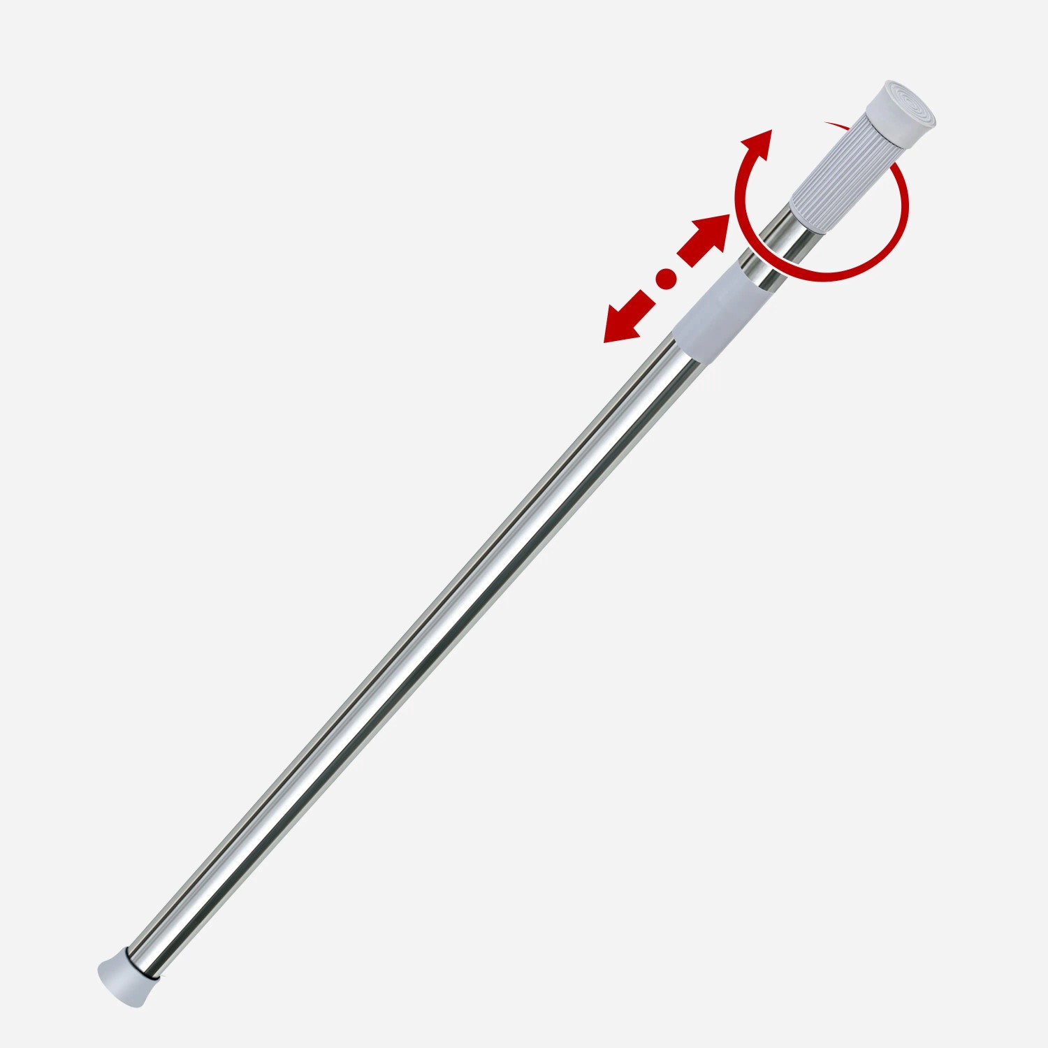 Euroshowers Edelstahl Teleskop Duschvorhangstange 71–115 cm