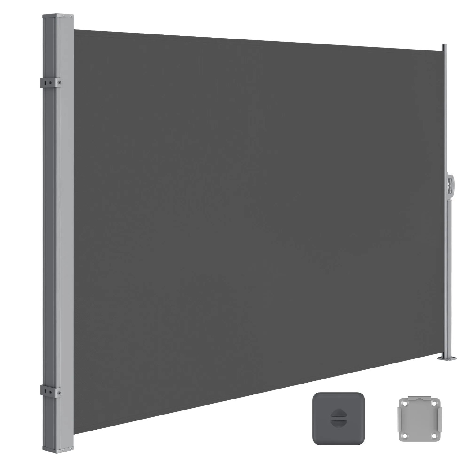 Songmics Seitenmarkise Ausziehbar 450 cm x 180 cm Anthrazit