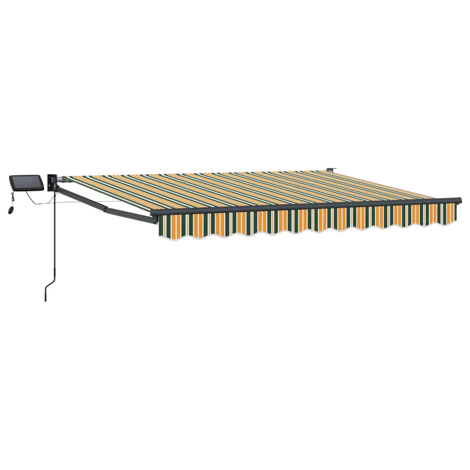 vidaXL Manuelle Gelenkarmmarkise mit LEDs Grün und Gelb 3 x 2,5 m 3419434