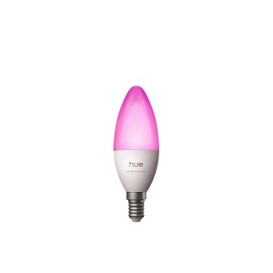 Philips Hue E14 Kerzenform LED-Leuchtmittel, smart, leuchtet pink. Einstellbares farbiges Licht für Ihr Zuhause.