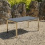 Greemotion Gartentisch Sydney 2 mit Edelstahlgestell und Steinoptik-Tischplatte.