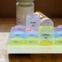Relaxdays Tablettenbox Kunststoff Transparent Bunt 7 Tage 3 Fächer 2,5 cm x 21,5 cm x 12 cm 90 g_3