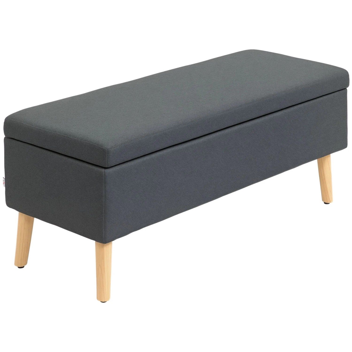 HOMCOM Sitzbank mit Stauraum Polsterbank 110 x 39 x 45 cm Dunkelgrau