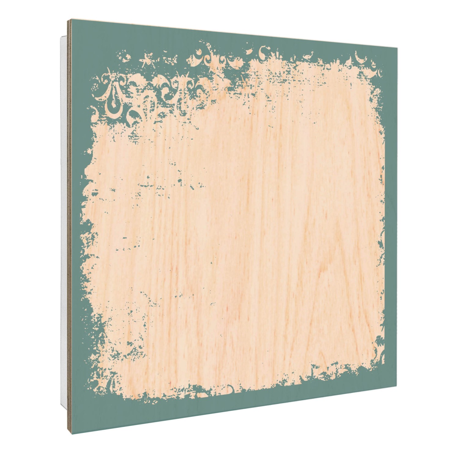 Banjado Schlüsselkasten mit Holzfront 30x30cm Weiß Scharnier Links 50 Haken günstig online kaufen
