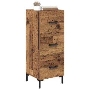 vidaXL Sideboard Altholz mit 3 Schubladen, 34,5x34x90cm, Holzwerkstoff