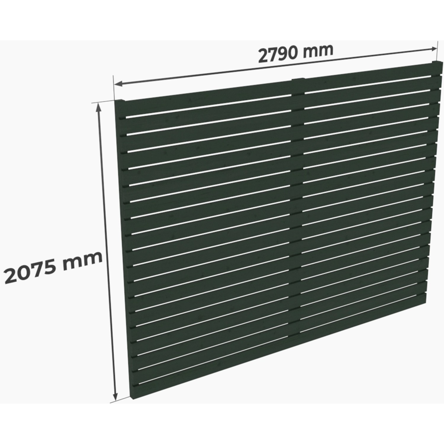 Holzbrüder Carport-Rückwand Ralf Fichte 207,5 cm x 279 cm Chromoxidgrün günstig online kaufen