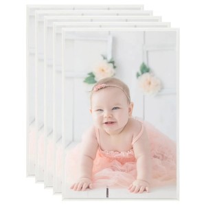 vidaXL Bilderrahmen Collage, 5 Stk, silber, 21x29,7cm, MDF, für Tisch. Dekoartikel für Fotos.