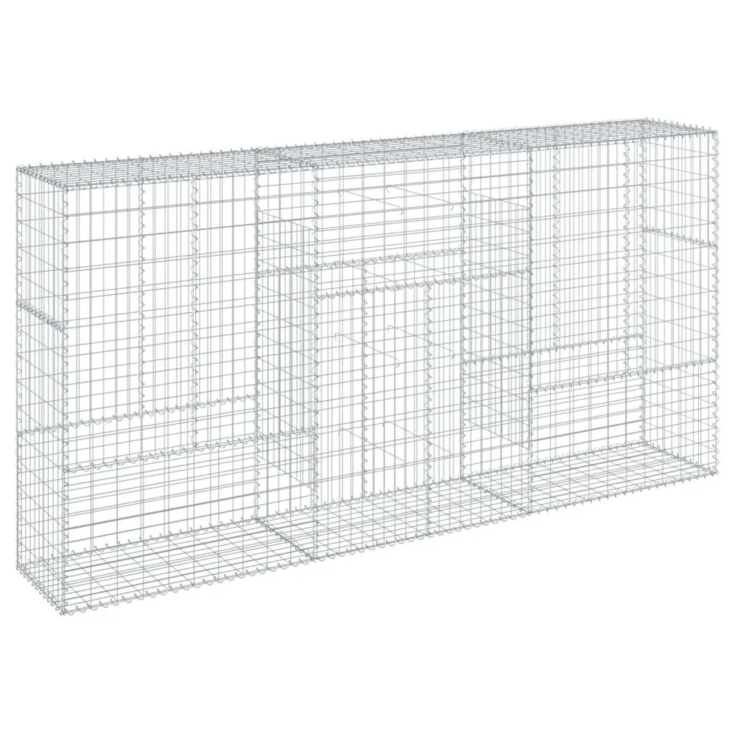 vidaXL Gabione mit Deckel 300x50x150 cm Verzinktes Eisen 3295156