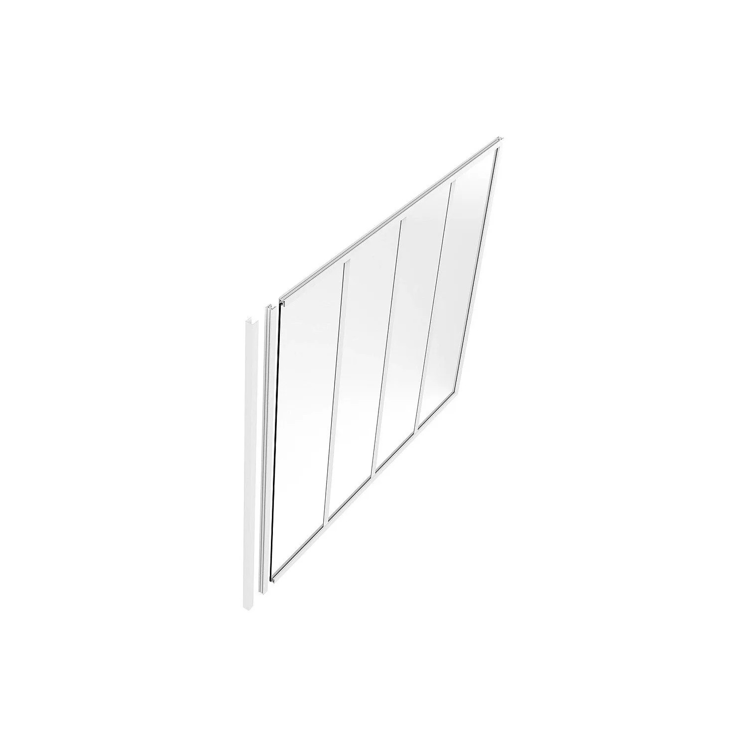 Vente-unique Zubehör Für Glaswände Bayview Weiß 2.3 Cm