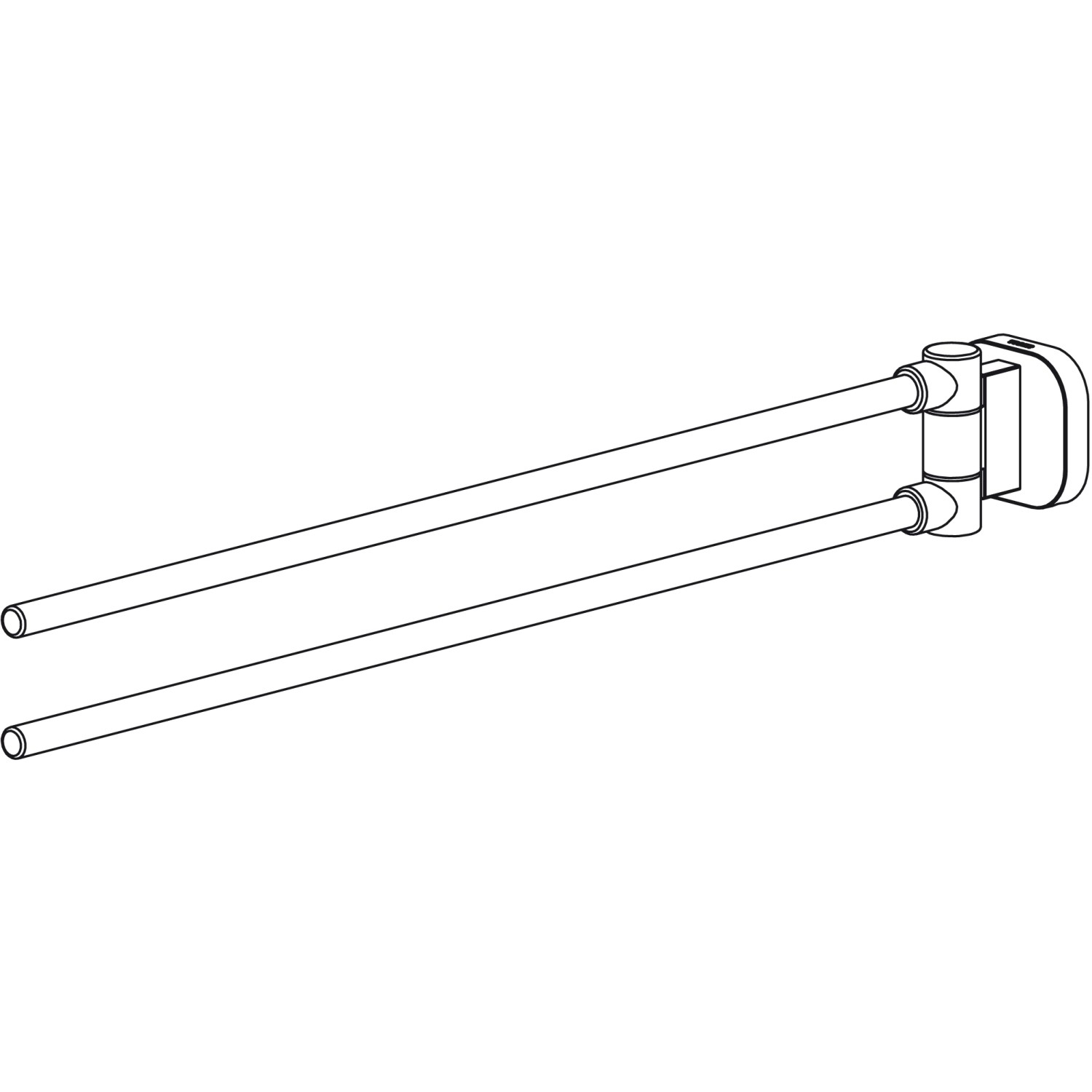 Tiger Handtuchhalter Ramos, 2-armig, Chrom. Schwenkbarer Bad-Accessoire für mehr Komfort.