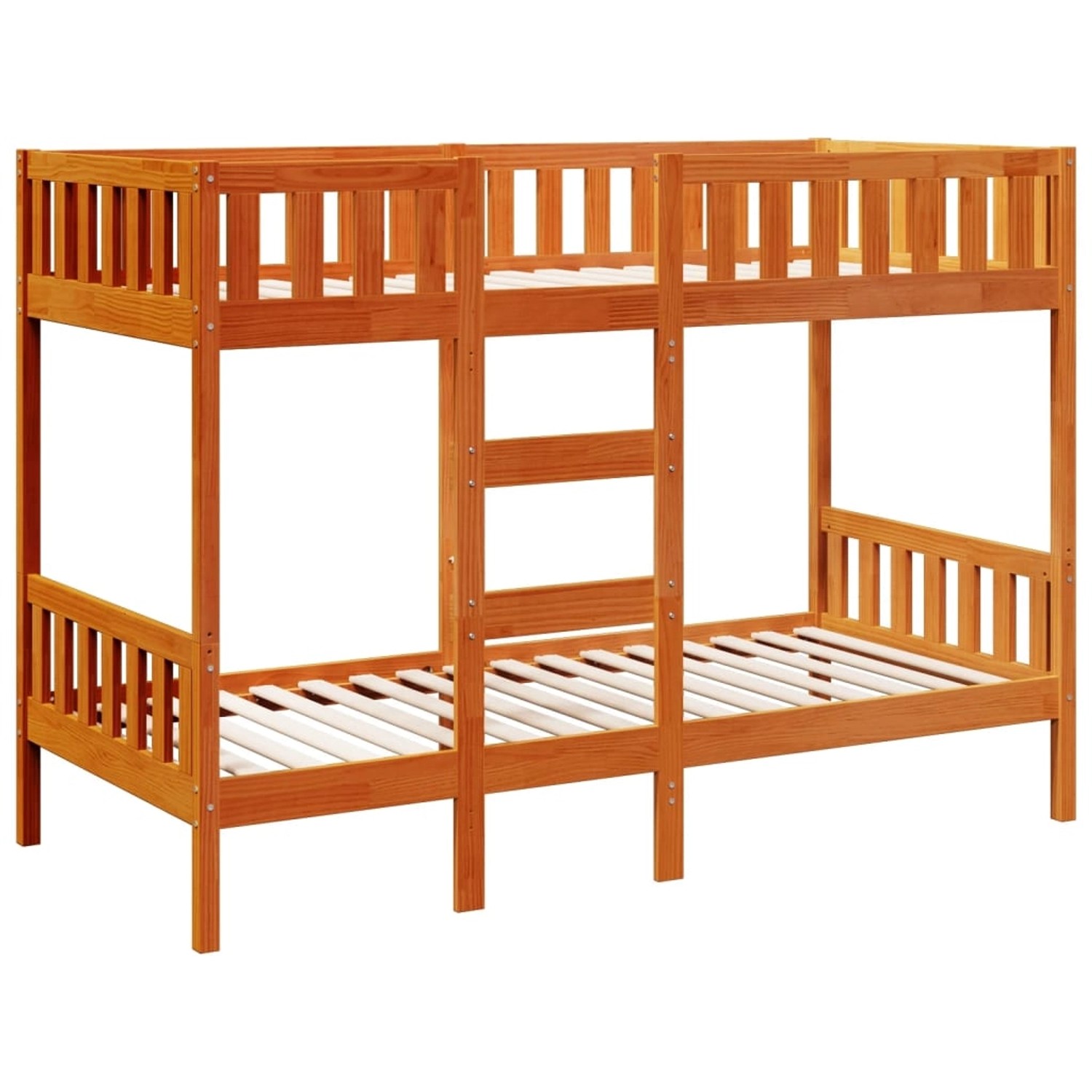 vidaXL Etagenbett Wachsbraun 90x200 cm Massivholz Kiefer 3308603 günstig online kaufen